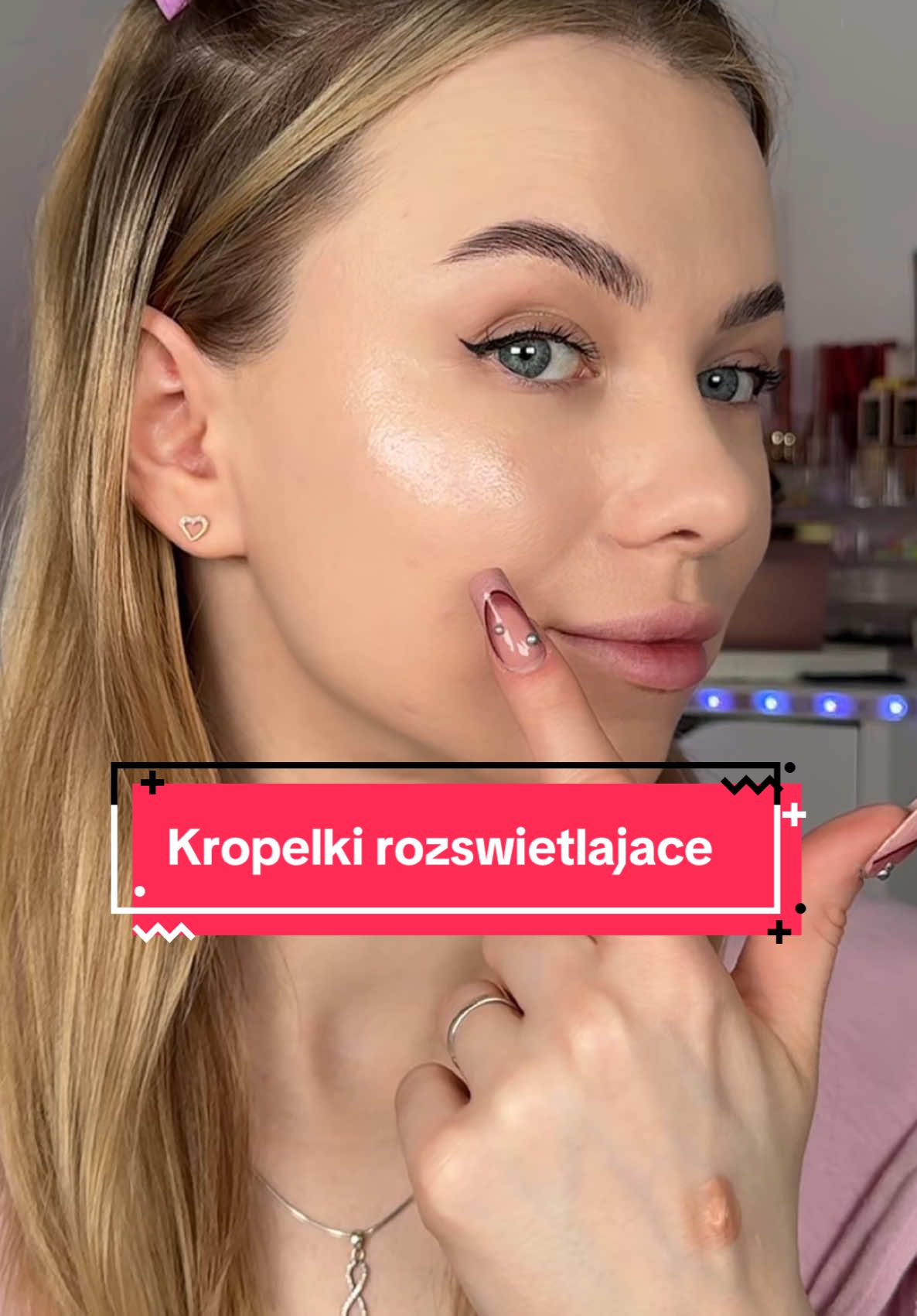 Jaki blask 😲 #kropelkirozswietlajace #kropelkibrązujące #rozswietlacz 