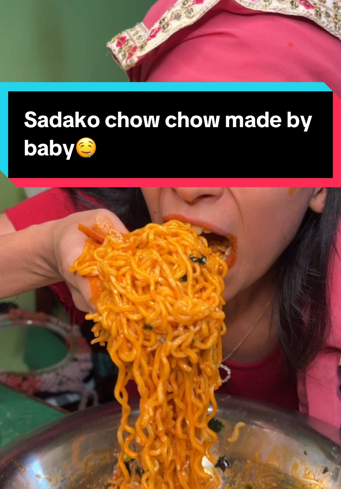 Sadako chowchow made by baby🤤 #fyp #butwalmuser #kathmandu #pokhara #reels #nepal #mukhbang #momo #FoodLover #foryou #tiktok #nitusunar12 