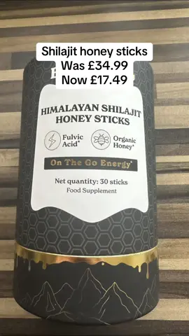 Shilajit honey sticks Was £34.99 Now £17.49 #shilajit #shilajitbenefits #shilajitenergy #tiktokmademebuyit #healthtips #dealdrops #fyp 