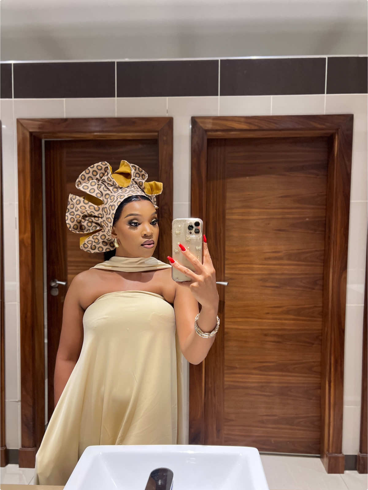 GRWM for the Emerge Africa Awards night ✨  This outfit was so perfect and I am so grateful to @Tol’thema for adorning me with Aveline and this stunning headpiece.  Please do check out their page for amazing garments for all queens. 