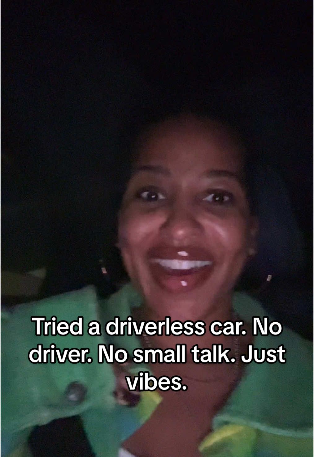 Tried a self driving car for the first time and honestly… 10/10 for introverts. No small talk. No awkward interactions. Just peace. Would you try it? #SelfDrivingCar #WaymoRide #DriverlessCarExperience #NoSmallTalk  #ModernTransportation #FirstTimeTryingIt #TryingNewThings #AishahTries