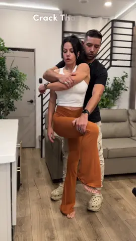 Who needs a chiropractor when you’ve got this? 😉 #BackCrackTherapy #chiropractor #chiropractic #crackingbones #fitmom #PainReliefJourney #SpinalHealth #WellnessGoals #BodyAlignment #FeelGoodMoments #NaturalHealing #ChiroCrack #SpineSnap #GetAligned #CrackItUp #ChiroFix