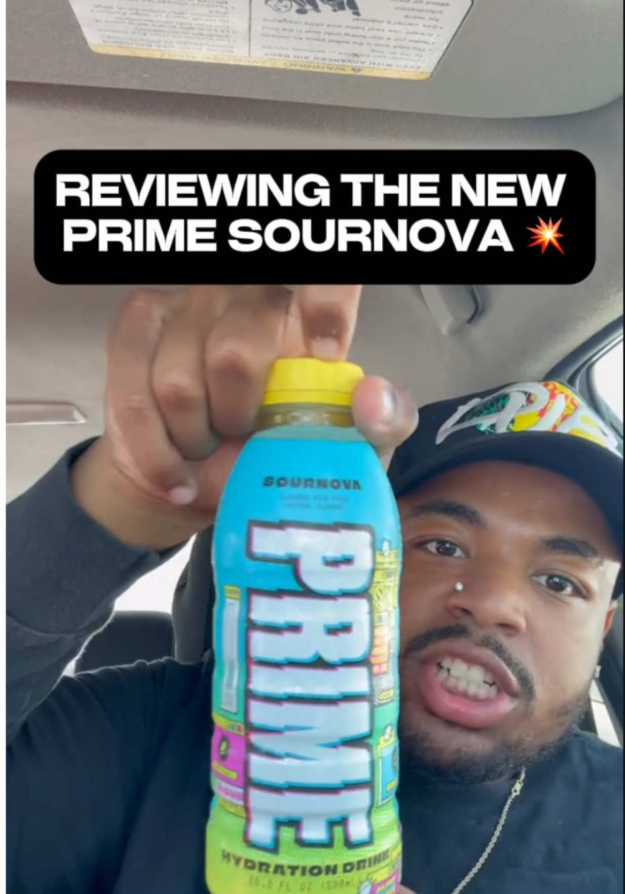 Reviewing the new PRIME SOURNOVA 💥 #drinkprime #Prime #hydration #sournova #newflavour #ksi #loganpaul #flavour #release #drink #viral #trending #sour #review 