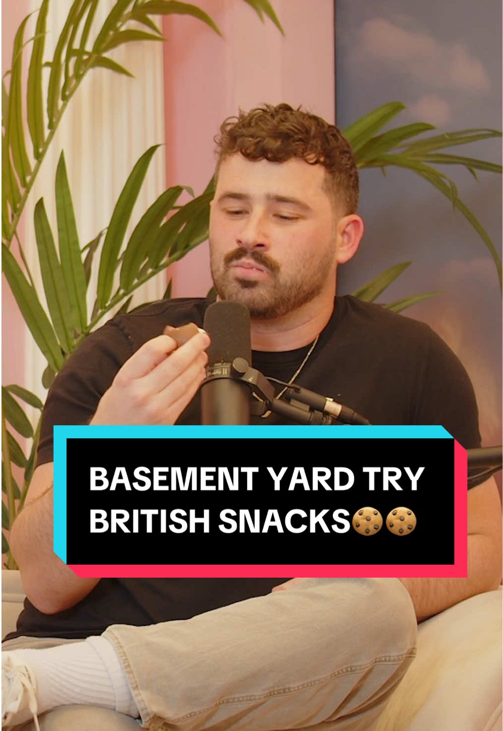 A PROPA BISCUIT!  We made @The Basement Yard Podcast taste the best British snacks. Link in bio for full episode! 