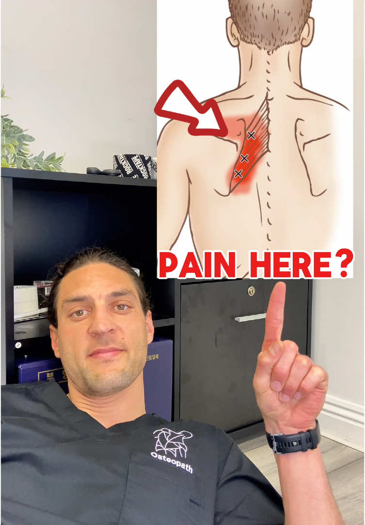 Pain between shoulder blades? Try this💥💯🤩 #physicaltherapy #osteotiaofficial #pooleosteopath #shoulderbladepain #osteopathyclinicpoole #rhomboidstretch  
