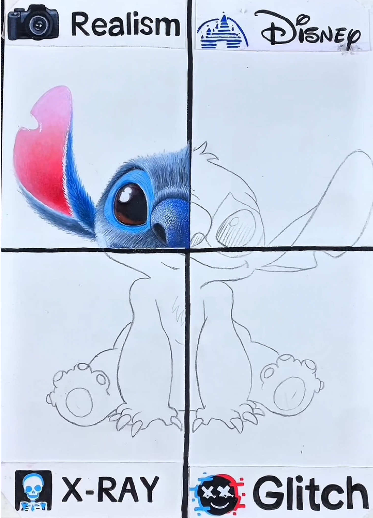 The most realistic one #coloredpencil #drawing #stitch #asmr #satisfying 