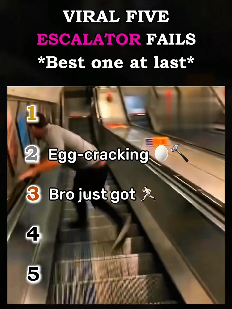 Top 5 Funniest Escalator Fails - #5 Will Have You Crying Laughing 🤣 #viral #Escalator #fyp #fails #funnyvideos😂 #usa_tiktok #ranking 