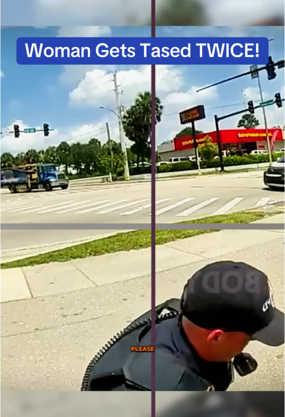 Woman Gets Tased TWICE! #cops #copsoftiktok 