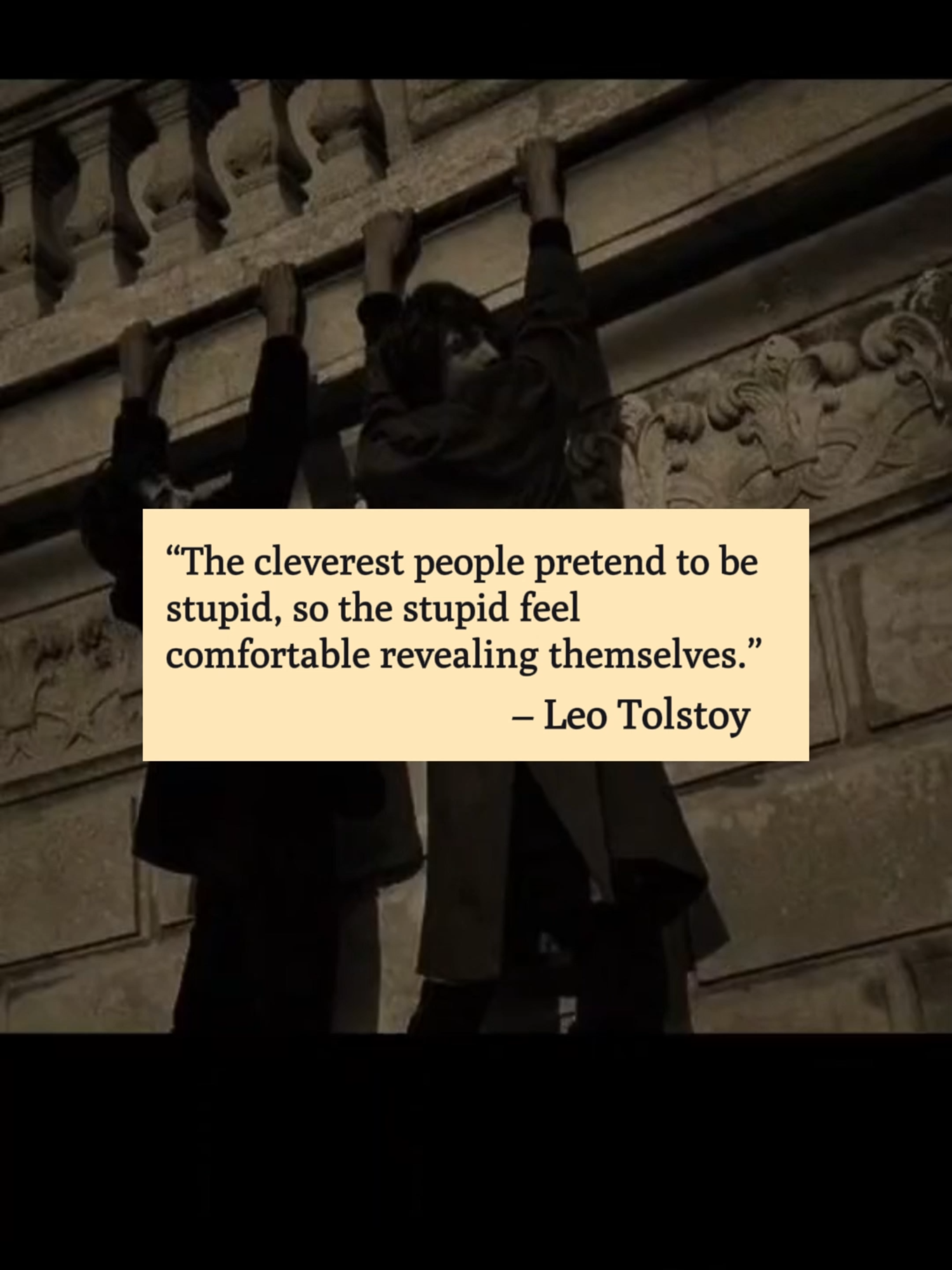 The cleverest people pretend to be stupid, so the stupid feel comfortable revealing themselves.#philosophy #stoicism #wisewords