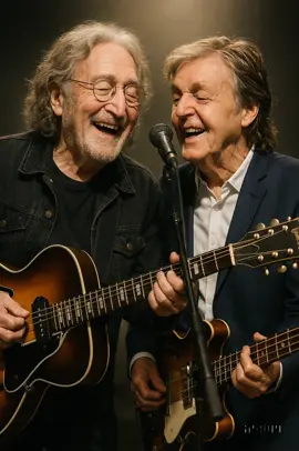 Lennon and McCartney reunion..#ai #johnlennon #beatles #paulmccartney #aicommunity #rock #tik_tok #beatleslove #legacy #respect  #tik 