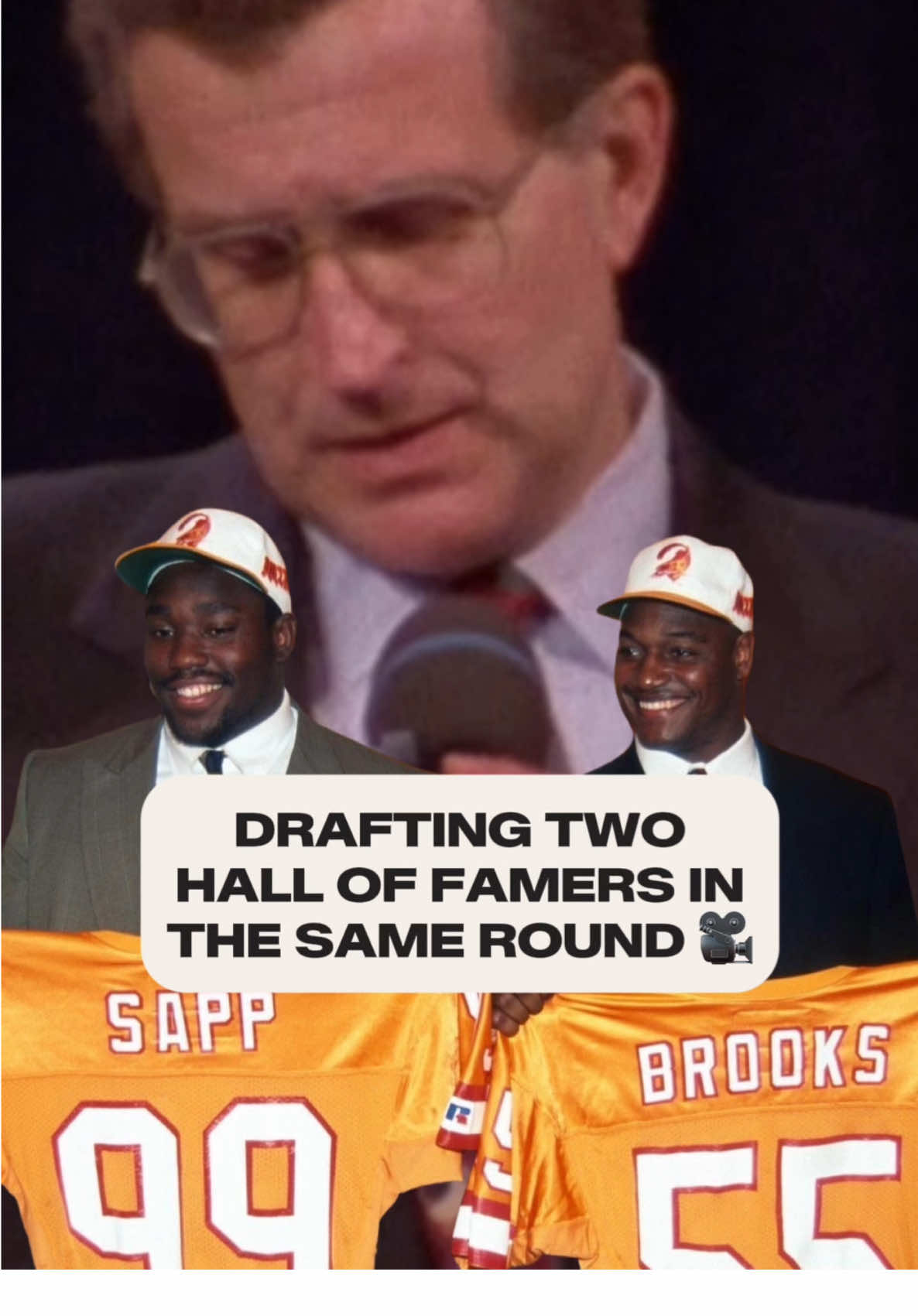 The Buccaneers are the only team in NFL history to draft two Hall-of-Fame defenders in the same round 🤯 #nfl #nfldraft #halloffame #Super Bowl #buccaneers #legacy 
