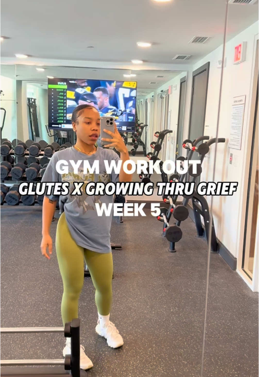 GLUTES x GROWING thru GRIEF: WEEK 5 ”Not tears this time — only sweat and heavy weights.” They say God won’t give you more than you can bear; and I’m learning that doesn’t mean the load won’t break you down sometimes. It means He’ll help you carry it, step by step. This week, I didn’t cry in the gym. I sweated. I lifted. I let the built-up fumes of sorrow push out through every rep. I still cry. I haven’t mastered the grief or sorrow. I’m not good at giving myself grace, but I’m learning. Learning to trust God even when I don’t understand. Learning to listen to my angels, and live by the love, wisdom, and lessons they left with me. I started at 104 lbs — physically weak, emotionally drained, and spiritually stripped. But now, I’m seeing progress. My body is getting stronger, and so is my spirit. I’m lifting heavy in every sense of the word. Satan doesn’t have the final say — God does. And even though this journey hurts, I’m growing through it. I’m not just building glutes, I’m building resilience, healing, and faith. I’m looking forward now, to what God has in store for me, to the beauty of this new reality. One where my angels are 10 toes behind me, every step of the way. Join me next week. Let’s heal, lift, and grow together. Glutes Workout Plan: 3x Weekly🍑 Cable Kickbacks: 3 x 12 Cable Lateral Leg Raises: 3 x 12 Elevated RDLs: 3 x 15 Heavy Weight Step Ups: 3 x 10 Bench Squats: 3 x 12 Smith Machine Squats: 3 x 10 Heavy Weight Sumo Squats: 3 x 10 #glutes #gluteworkout #glutesworkout #Fitness #gymtherapy #grief #grieftherapy #blackgirltherapy #blackgirlfitness #gym #jesus #yahweh #yeshua #weightgainjourney #chefac #testimony #gymgirl #healing #fyp 