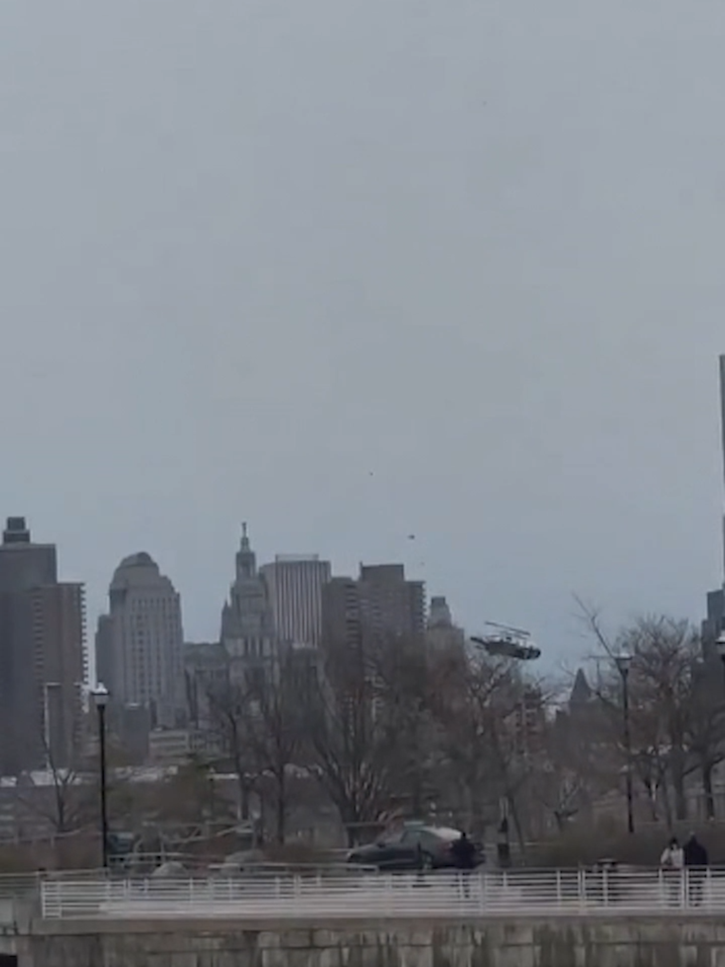 Video shows a helicopter plummeting into the Hudson River, falling apart mid-air with blades appearing to fall off. At least six people are dead. Live updates on fox5ny.com.