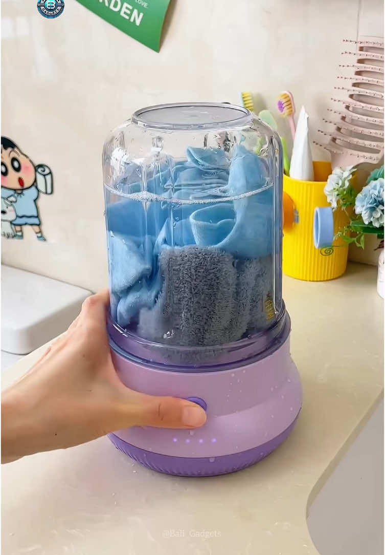 Mini Portable Underwear Washing Machine Link In Bio #foryoupage #amazongadgets #amazonfind #gooditems #besthomeitems #viral_video #fyp #foryou 