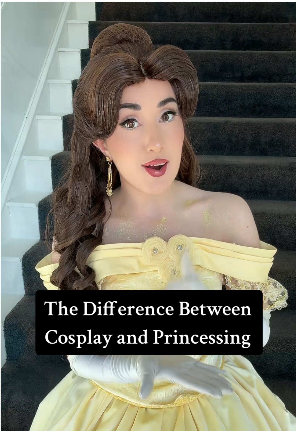 i fear I’m not talented enough to make it as a cosplayer lol #partyprincess #belledisney #belle #disneyprincess #disneyprincessmakeup #ballgowns #princessdress #bellecosplay #disneyworld @CharacterConnectionCo. 