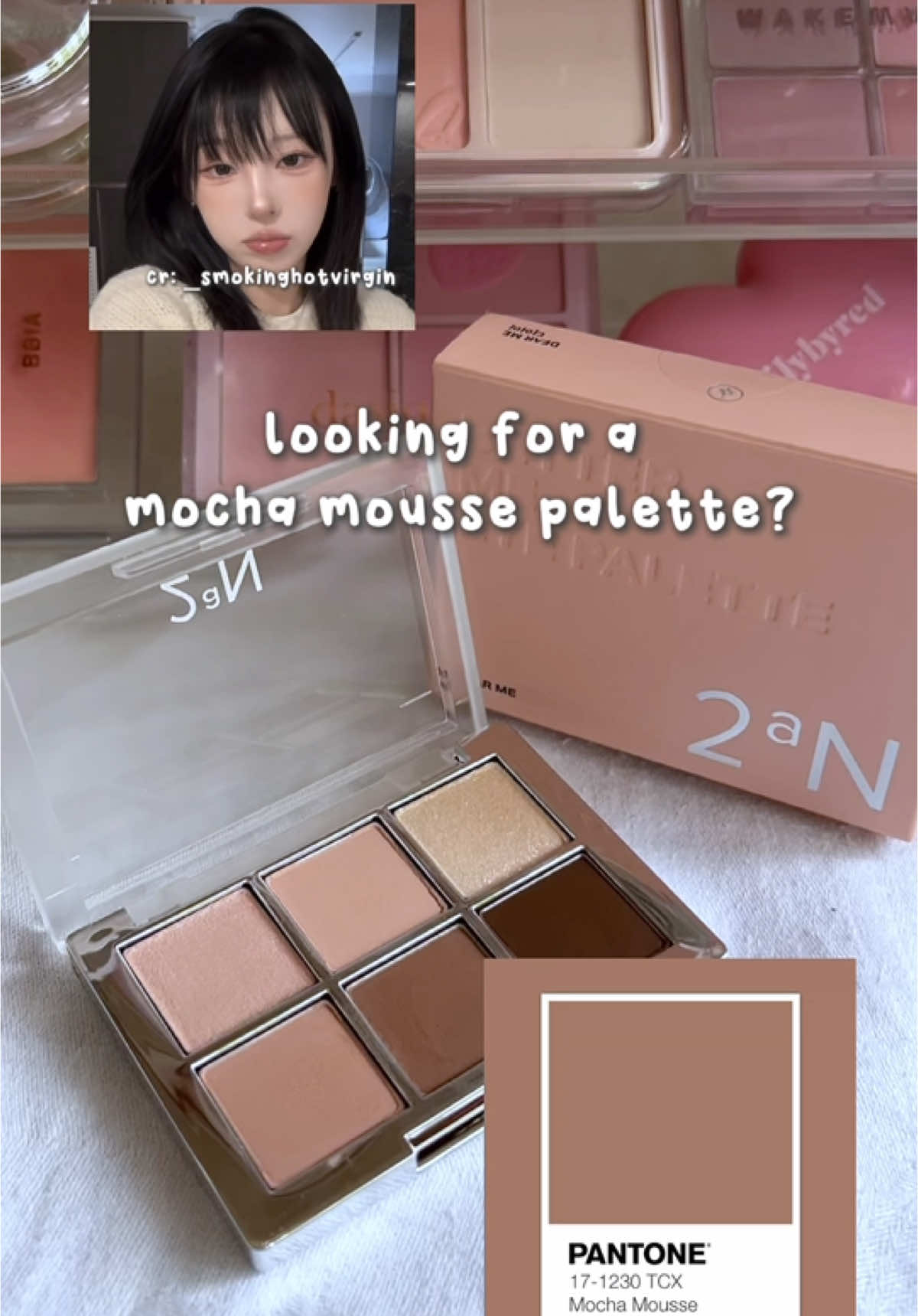 LOVE THIS @2aN PALETTE SO WORTH IT GUYS - esp if u want to try mocha mousse makeup ☕️🍫 YS: BERRY5OFF #kbeauty #makeup #2an #eyeshadow #cute #fyp #foryoupage #viral #trending 