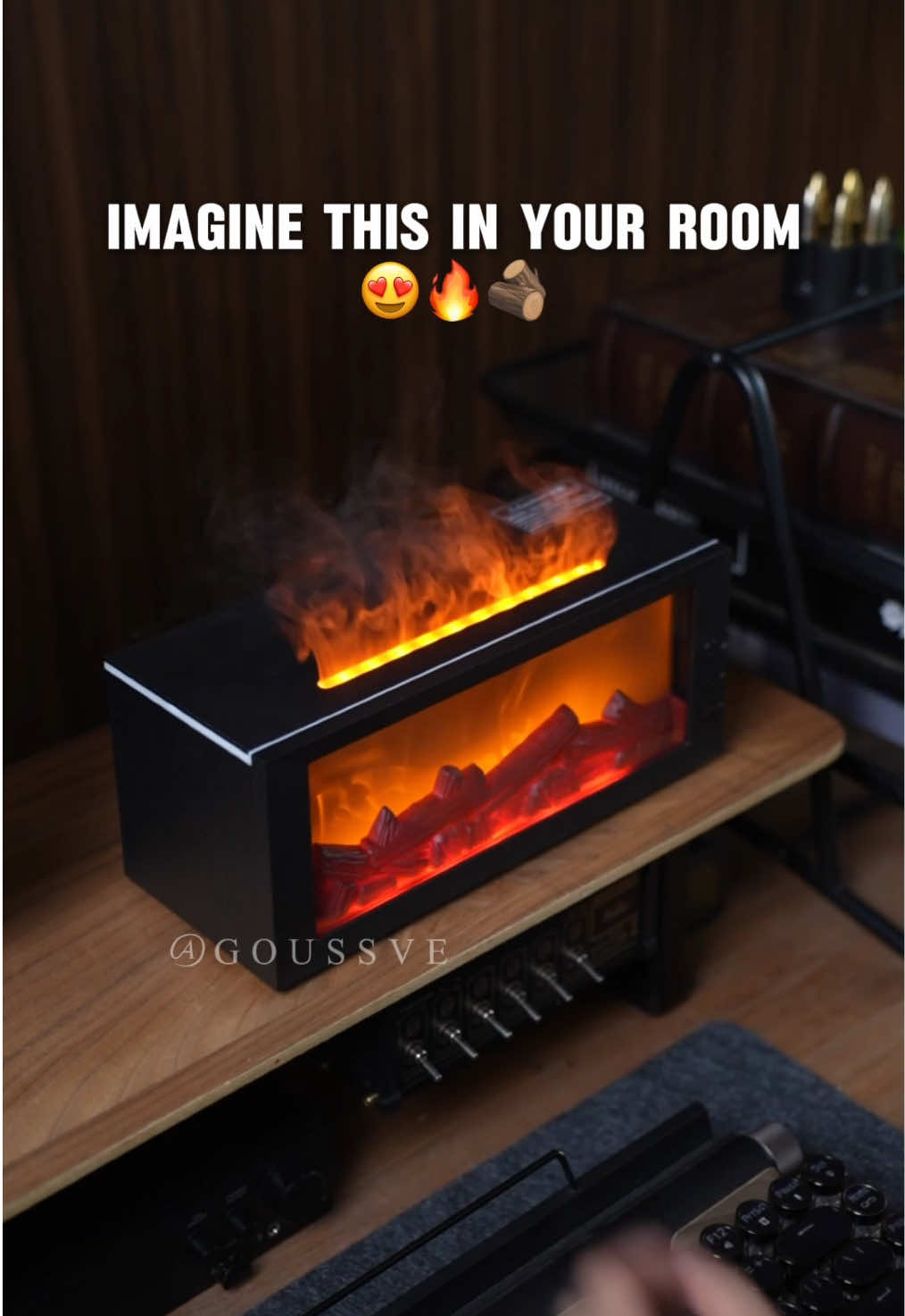 This is a fireplace flame diffuser and humidifier. You can add your favorite essential oils to make the room smell good. 🔥🔥🔥  #humidifier #aromatherapy #bonfire #fireplace #cozyhome #homedecor #relax #aromadiffuser    #diffuser #oildiffuser  #relaxing #fyp  #diffuseraromathearpy  #room #roomdecor #oildiffuser #flame 