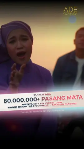 Ada kabar baik nih setelah Hari Raya kemarin☺️ Congratulations🥳 ✨Video lirik Ernie Zakri, Ade Govinda - Masing Masing telah mencapai 80jt penonton✨ Terima kasih yang sudah ikut menonton dan menikmati video liriknya🫶 #MasingMasing #ErnieZakri #AdeGovinda 