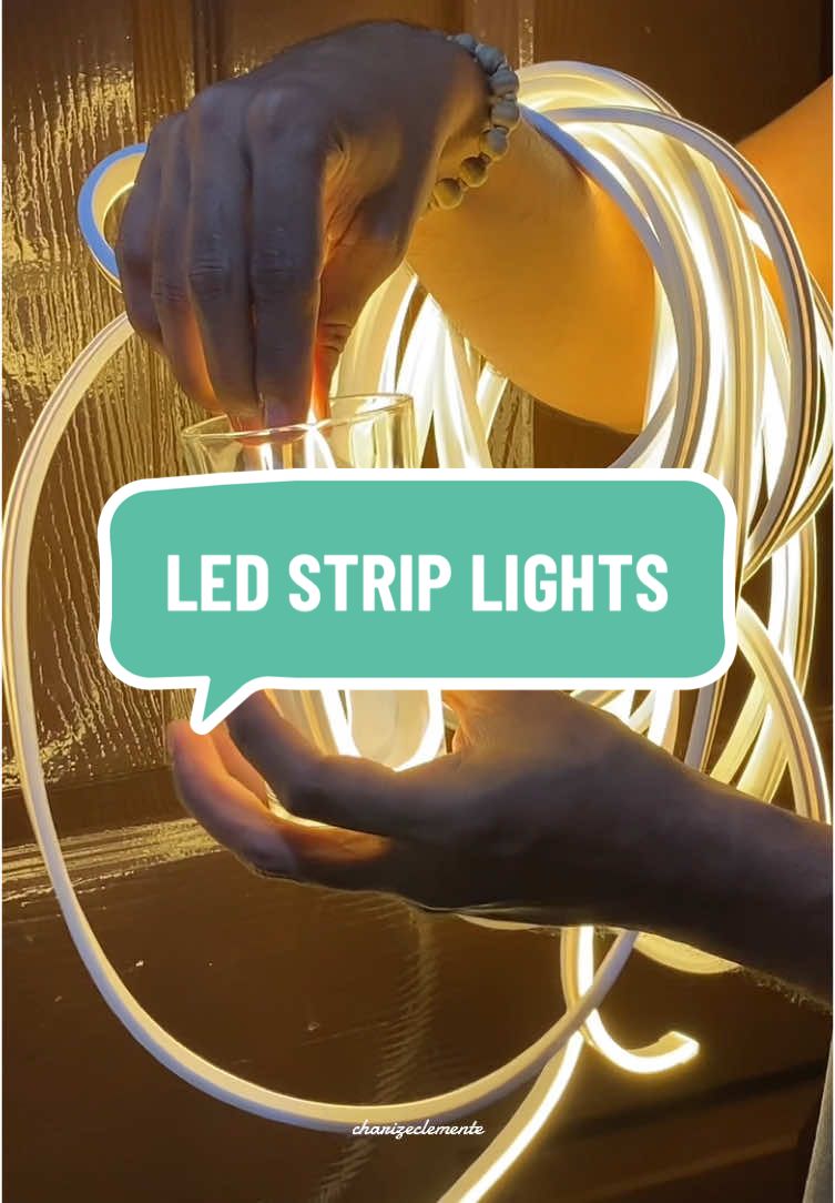 waterproof Led Strip Lights ang ganda nito ipang design sa sala, kwarto o kusina, pwede din gamitin pang cove lights sa kisame ✨ #ledlights #striplights #covelight #lights #led 