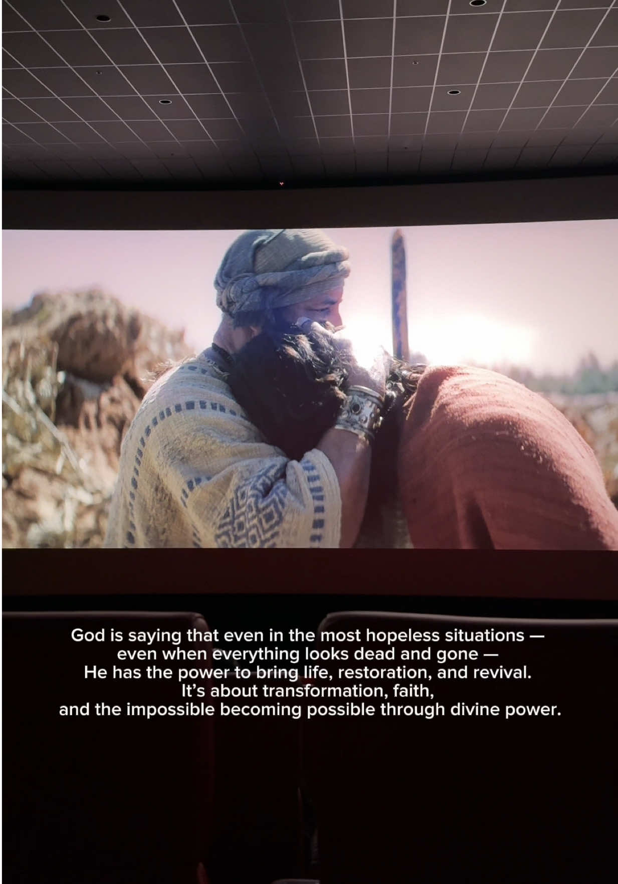 There is hope. There is restoration. “Son of man, will these dry bones live?” Ezekiel 37:3  God asks Ezekiel, “Son of man, can these bones live?” — not because He doesn’t know, but to challenge Ezekiel’s faith and perspective.  #thechosen 