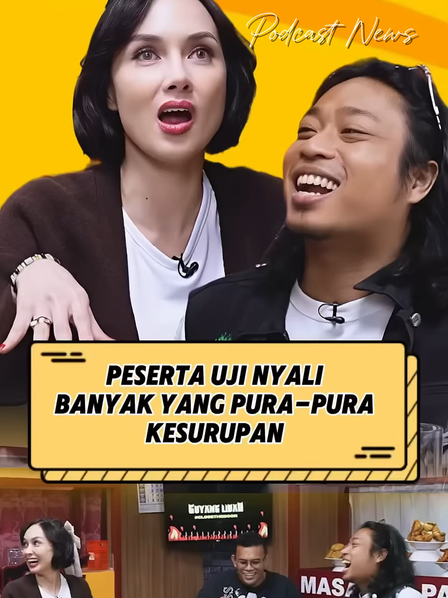 Peserta Uji nyali banyak yang pura-pura kesurupan‼️ #sarahwijayanto #prazteguh #ebel #podcastclips #news