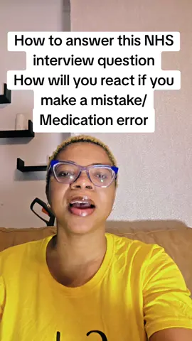 Medication error is something that is serious and can have adverse effect, so being able to be transparent and escalate  as soon as you have noticed this mistake shows intergrity #interviewtips #valuebasedinterview #competencybasedinterview #band5nurse #nurseinterview #healthcareinterview #scenariobasedinterview #creatorsearchinsights 