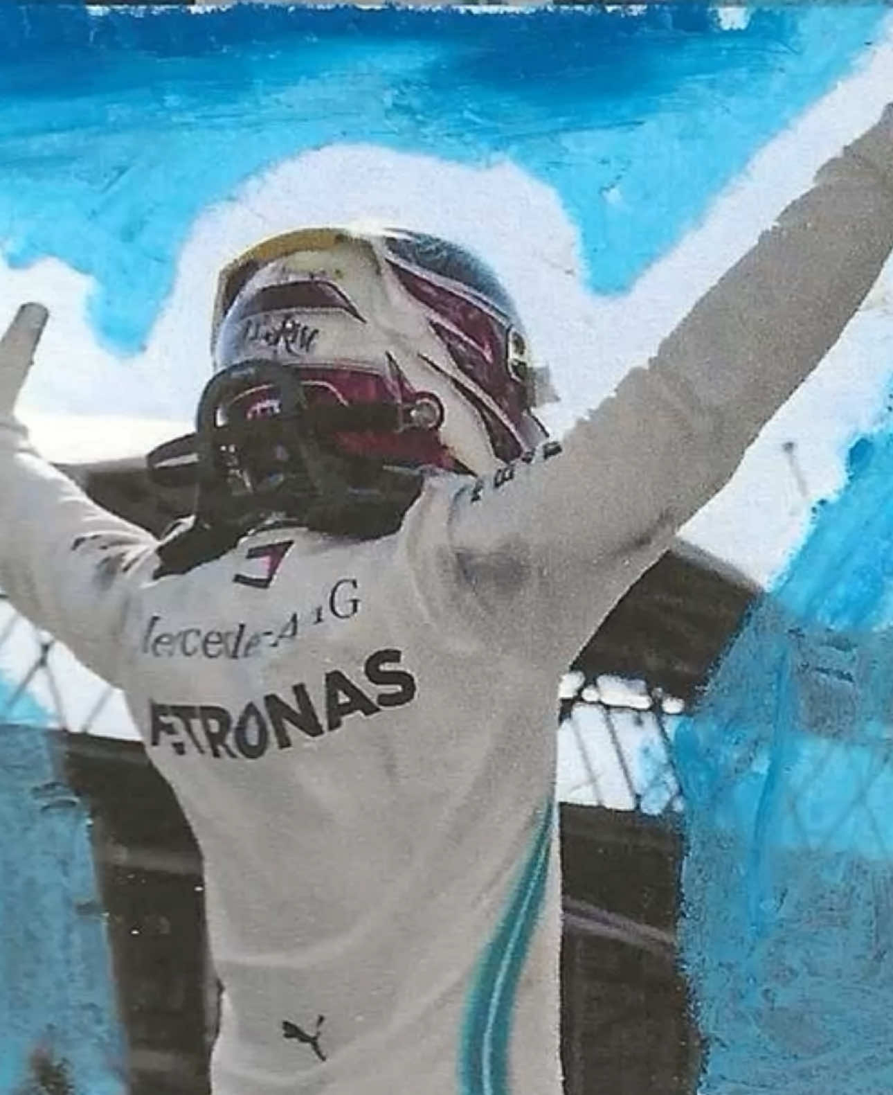 Reminiscing :( - (Done by hand) #mixedmedia  Been a bit since I’ve posted & these take too long to make and schools been crazy but I love how this piece turned out !  @Lewis Hamilton   #lewishamilton #mixedmediaanimation #lewishamiltonedit #fyp #formula1 #formulaone #mercedes #mixedmediaartist 