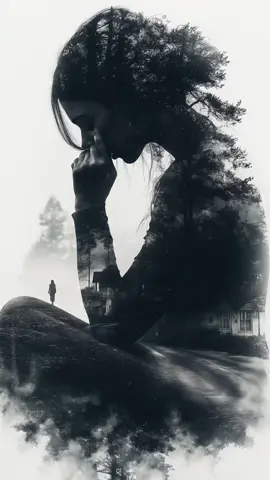 Women’s Sorrow #aiart #midjourney #transition #nuclearsubmachine #fyp #fypシ #doubleexposure #viral #blackandwhite 