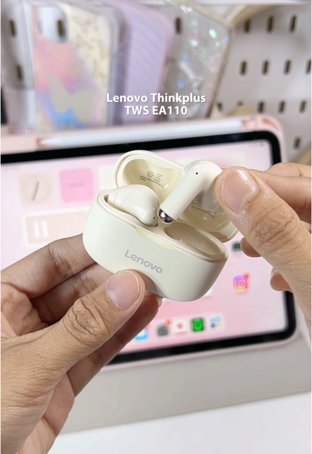 Kualitas suara yg jernih dan ngbass, dan ukuran yg sangat compact #lenovothinkplus #thinkplusea110 #tws 