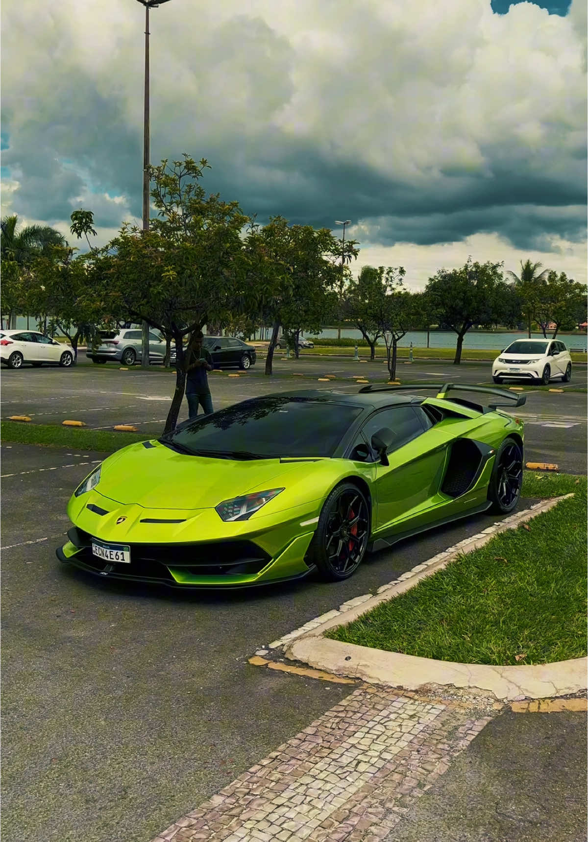 Cítrea Green SVJ 🤩 . . . . . . . . #cars #carspotting #carsofinstagram #supercar #lamborghini #aventador #viral #fyy 