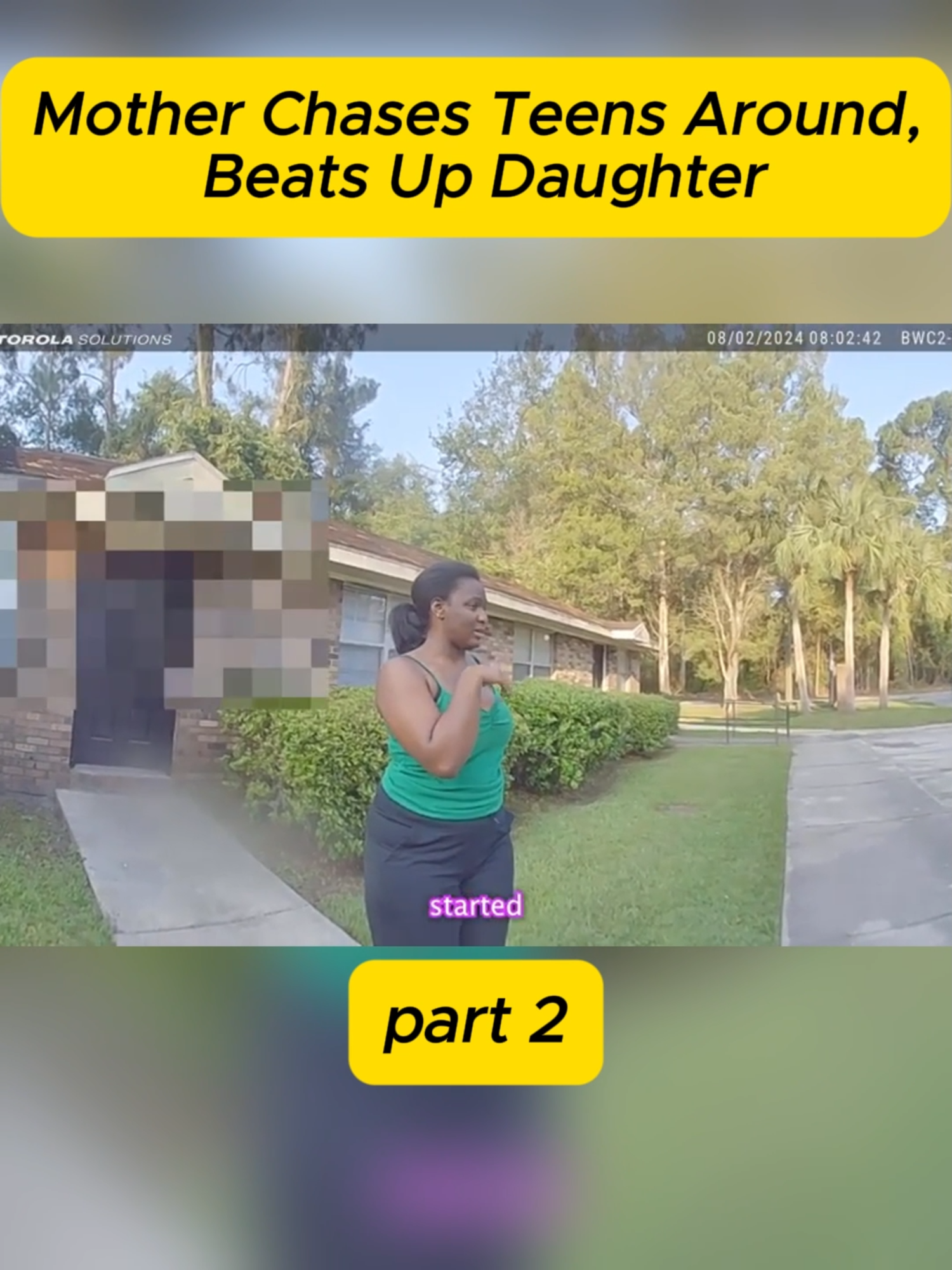 Mother Chases Teens Around, Beats Up Daughter #cops #copsoftiktok #police #policeofficer #bodycam
