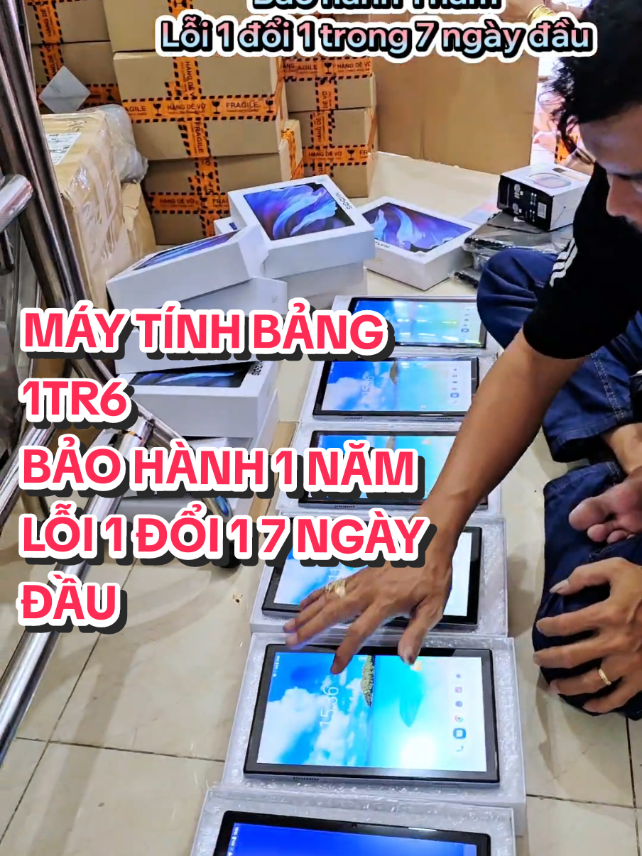 Quy trình test máy tính bảng nhà e🥰 #1tr6---1tr8 liền tay kèm 8 món phụ kiện 😋❤️ #maytinhbang  #h13pro  #maytinhbangh13pro 