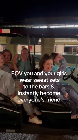 Social experiment: wear your sweats to the bars see what happens #bachelorette #bacheloretteweekend #girlstrip #charleston #weddingtiktok #fyp #foryoupage #girlsnight #sweatset #bacheloretteparty #bridetribe 