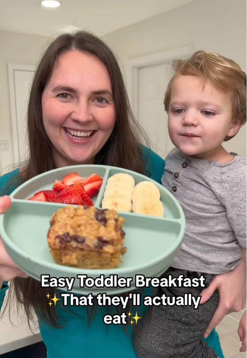 These Peanut Butter & Banana Oatmeal Squares are so easy to make! I love that I can mix it together and bake it in the same dish! Share this recipe with a busy mama! 😋 Ingredients  •2.5 cups quick oats •2 eggs •2 cups milk  •2 ripe bananas (mashed) •1/2 cup peanut butter (warmed) •1 tsp vanilla extract •¼ teaspoon salt •1 tsp baking powder •1/3 cup chocolate chips  Directions  1)Mix together your ingredients in a 6x9 baking dish  2)Bake in oven at 350F for 25 minutes. Let cool and enjoy!  ____ #toddlerfood #easybreakfast #breakfast #blw #MomsofTikTok 