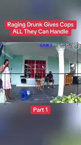 Raging Drunk Gives Cops ALL They Can Handle Part 1  #cops #copsoftiktok #police #policeofficer #bodycam #crime #truecrime #truestory #foryou #fyp