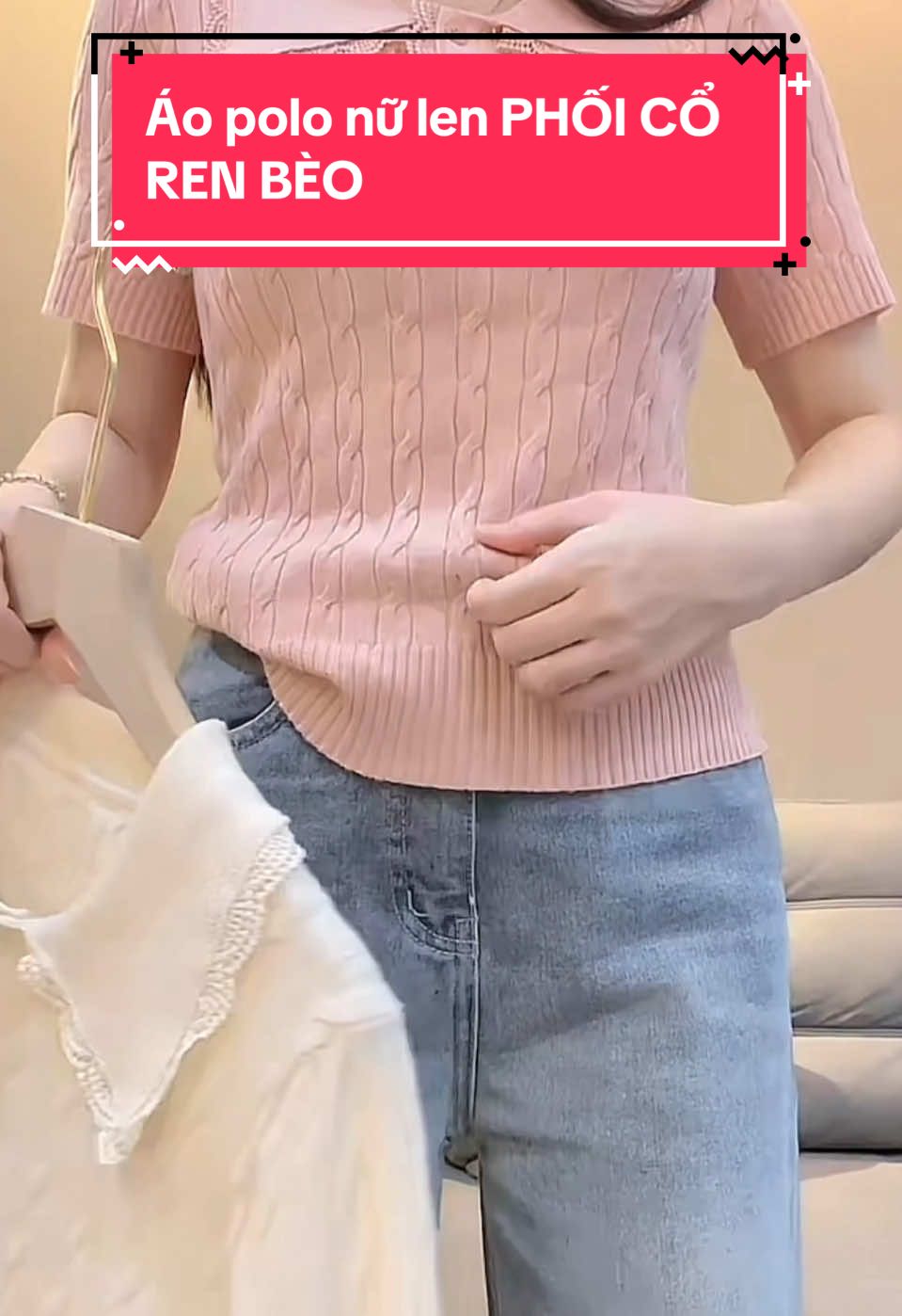 Áo polo nữ len PHỐI CỔ REN BÈO #nguyenhuyenclothing90 #thoitrang #thoitrangnu #aothun #aothundep #aothunxinh #aothungiare 