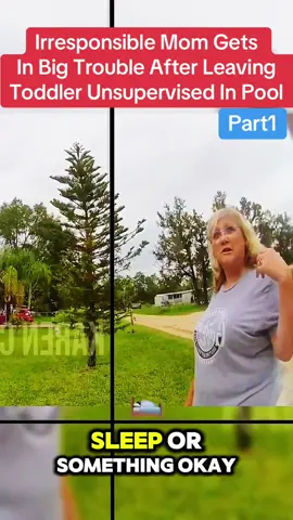 Irresponsible Mom Gets In Big Trouble After Leaving Toddler Unsupervised In Pool #part1 #cops #copsoftiktok #police #usa #viral #foryoupage #lawenforcementcommunity 
