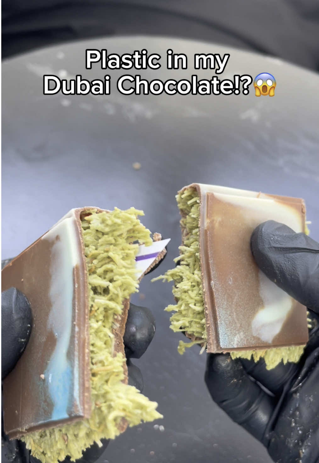 Wait for it💀 #dubaichocolate #dubai #chocolate #day1 #plastic 