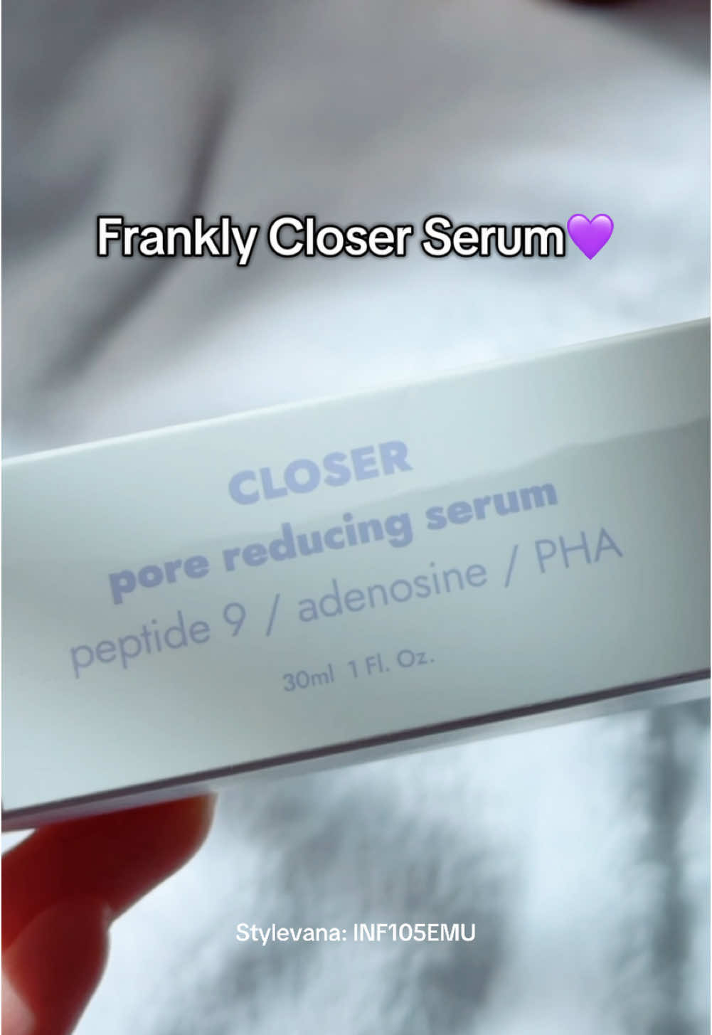 Frankly Closer Serum💜 this is perfect for pore skin texture because it minimizes the appearance. Available for purchase on Stylevana Stylevana 15% off discount code: INF105EMU @FRANKLY @FRANKLY GLOBAL #koreanporeminimizer #pores #franklyskincare #franklycloserserum #closerserum 