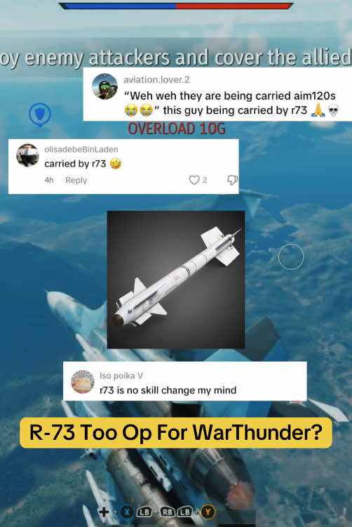 R-73 Too “OP” For Warthunder 🤔 #war #thunder #warthunderaviation #warthunder #warthundertiktok #flanker #avation 