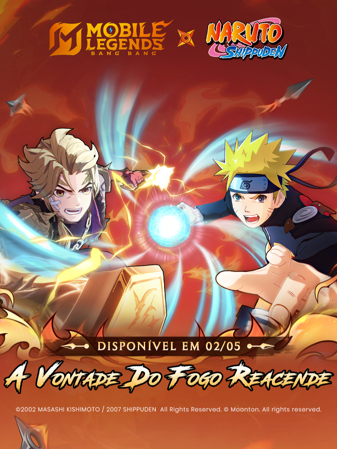 [🎁Compartilhe & Comente para Ganhar] Seja Ninja, Seja Lenda! A tão aguardara colaboração de MLBB × NARUTO chega em 02/05! Siga seu jeito ninja de ser! E vamos reacender essa paixão no MLBB! Compartilhe e comente com #MLBBxNARUTO para ter a chance de ser um dos 10 jogadores a ganhar um incrível pacote de Diamantes! #MLBBFreeGaaraSkin #MLBB #MobileLegendsBangBang #MLBBNewSkin #NARUTO