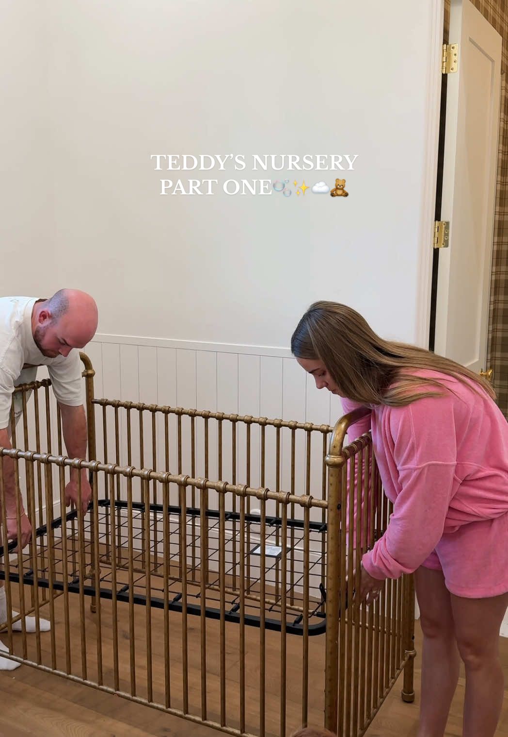PART ONE OF I AM SURE MANY😅✨🧸☁️🫧 DO WE LIKE THE CRIB?! Part of me is regretting cancelling the other one but I can’t tell😭😭😭😭 #dayinmylife #fyp #viral #nursery #newborn #MomsofTikTok #Lifestyle #trending #crib #nurserycrib #momoftwo #secondtimemom #family #husbandandwife 