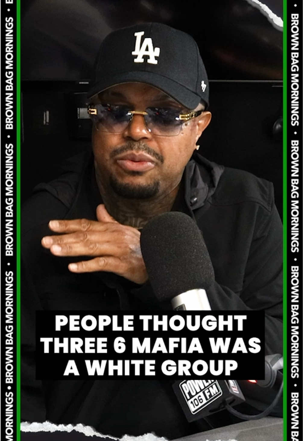 People thought @THREE 6 MAFIA was a white group when they used to wear masks 🎭  @Brown Bag Mornings 