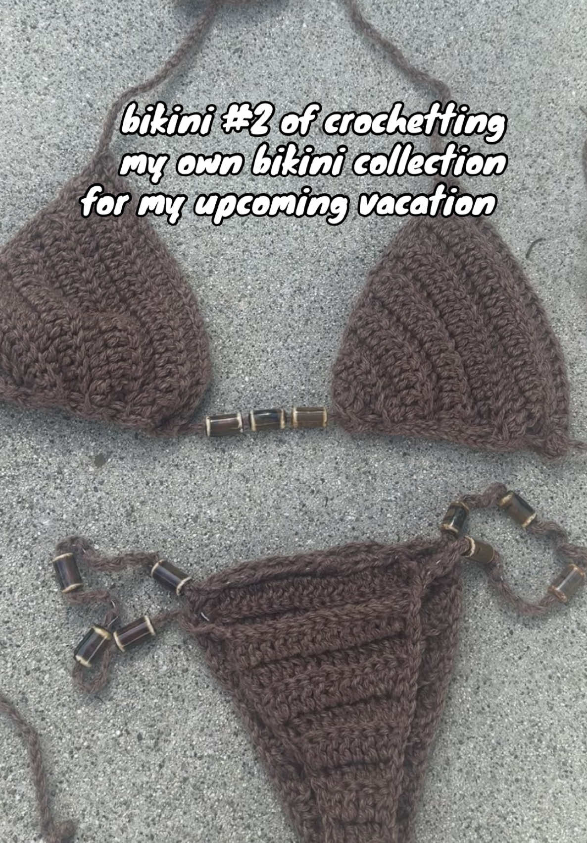 Making my own crochet bikini collection for my upcoming travels & bikini #2 got me impressing myself! #croche #crochetersoftiktok #crochetbikini #crochettutorial #beading #crochettok #handmade #swimwear 