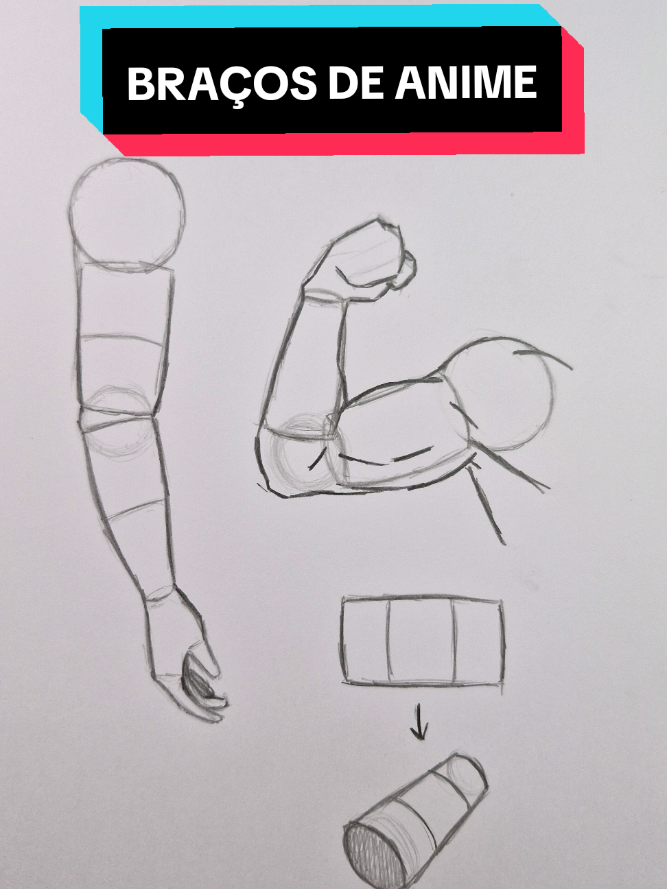 Como Desenhar Braços de Anime em Movimento! #comodesenhar #anime #fyp 