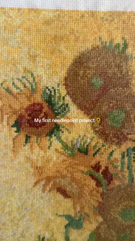 My first ever needlepoint project from Covid! Super proud of this one 🪡🧵 @DMC  #needlepoint #crossstitch #craft #crafty #grandmasoftiktok #art #vangogh 