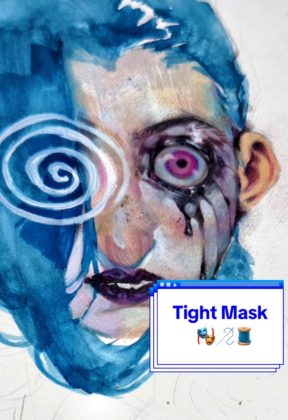 its a painting made by peter ondreička that I was VERY inspired by to make a slightly unsettling portrait of #jinx :)  #arcane #fypシ゚ #fyp #art 