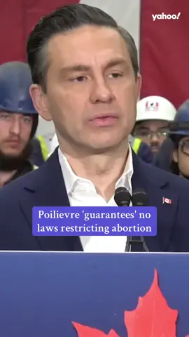 Conservative Leader Pierre Poilievre says there would be 'no laws' passed restricting access to abortion in Canada 'when' he becomes prime minister. He said the party believes in a woman’s right to choose. #news #canada #yahoo #newstoday #canadanews #politics #election #carney #fyp 