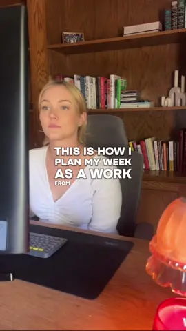 How I plan my week as a WFH entrepreneur 🖥️👩‍💼 #googlesheets #entrepreneur #businessowner #workfromhome #weeklyplanning #weeklyplanner