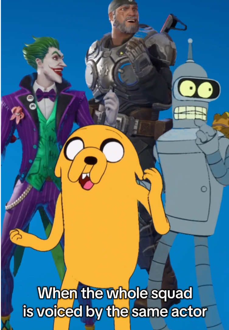 Full John DiMaggio squad just dropped #fortnite #adventuretime #futurama #gearsofwar #batman #jakethedog #fyp #joker